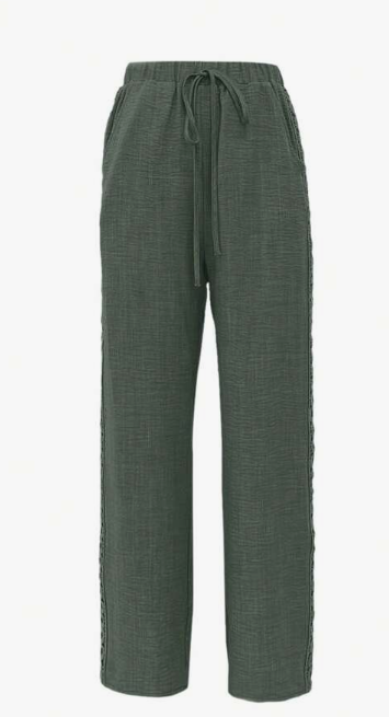 Louniche Women's Casual Everyday Floral Side Lace Jeans Fall Cloth For Women